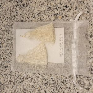 Annie +Austen ivory Tassle Earrings